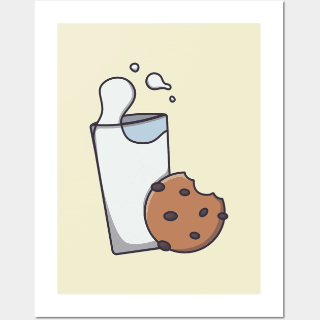 Cookie and Milk - Perfect Duo Wall Art by OgyDesign